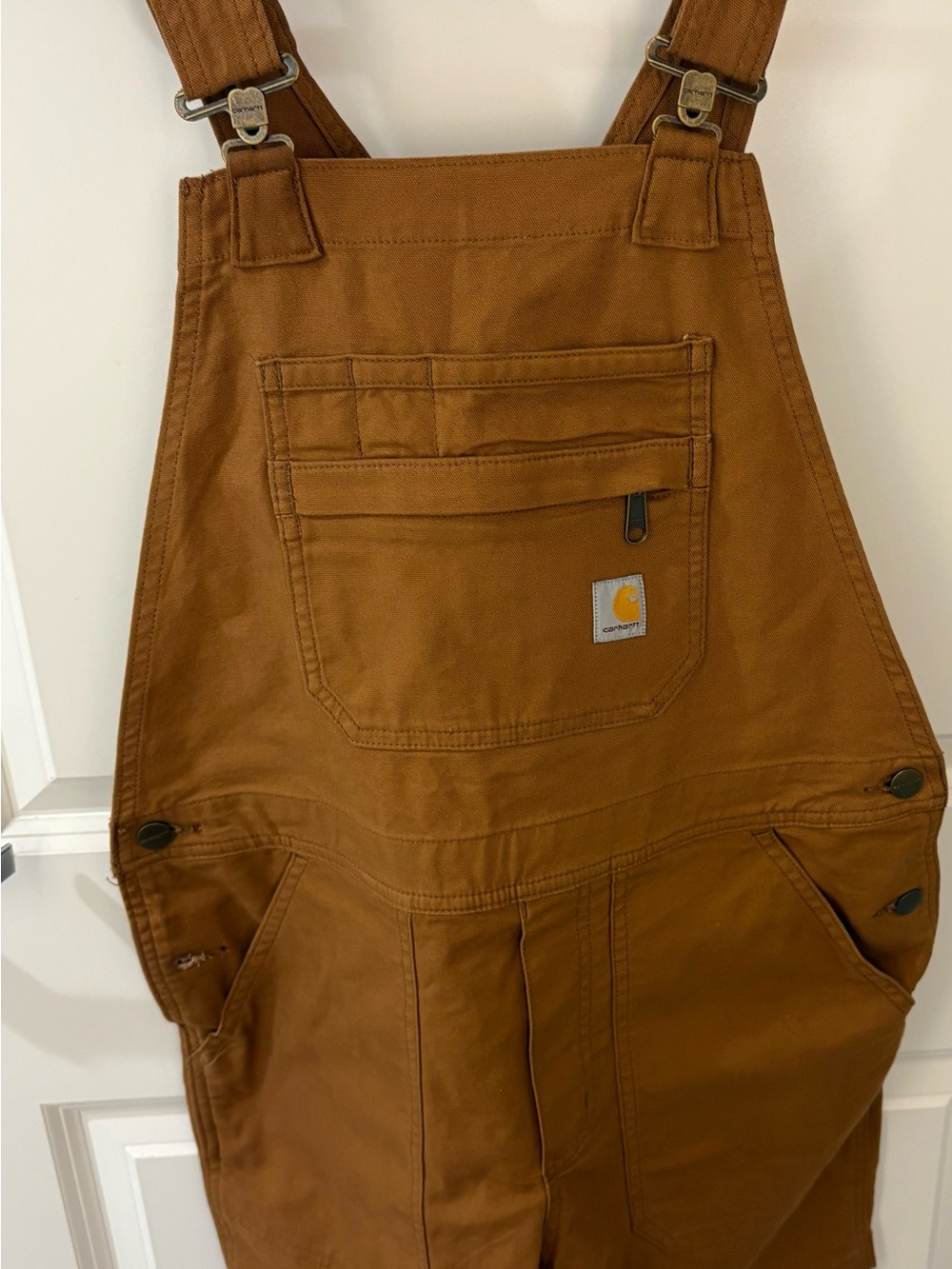 Carhartt Women's Rugged Flex Canvas Shortall Relaxed Fit 7” Inseam Small 4-6